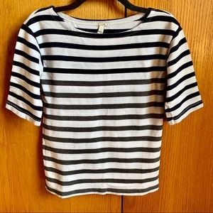 J. Crew • Striped White Sweater